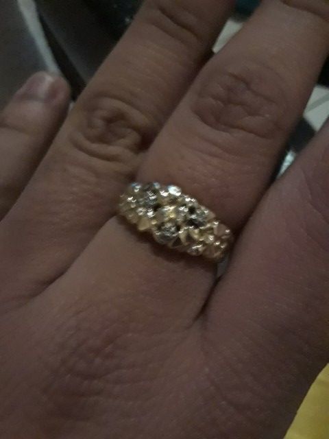 Gold nugget ring