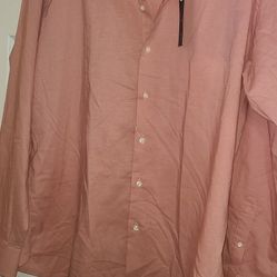 Men Dressy Shirt Peach