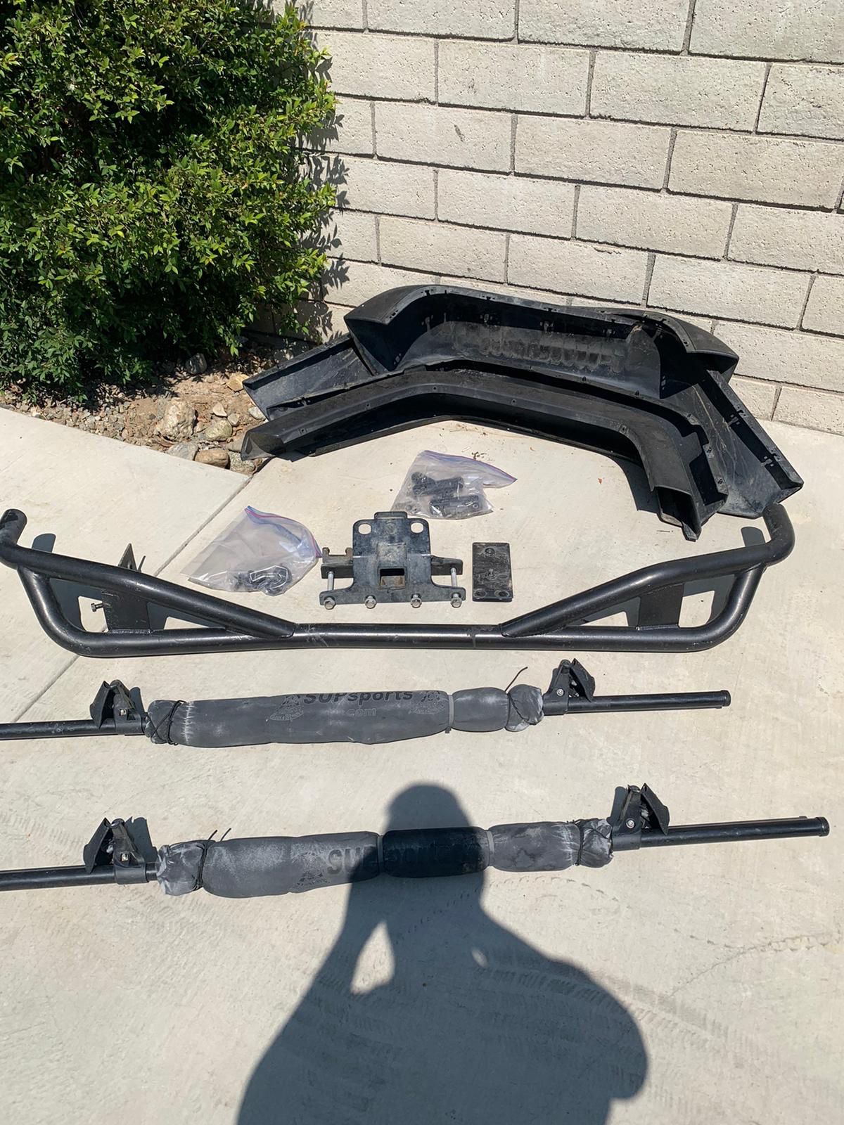 Jeep parts- fender, roof rack