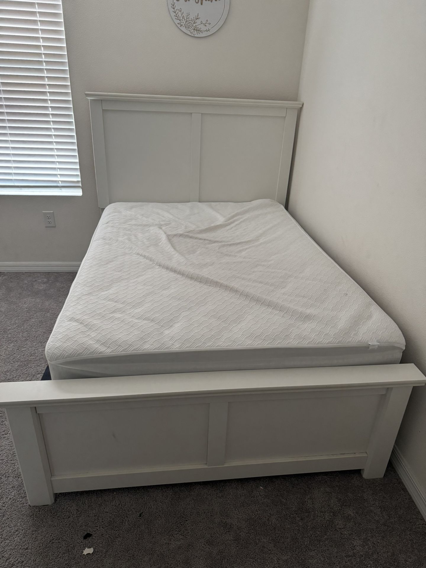 Bed Frame, Full White
