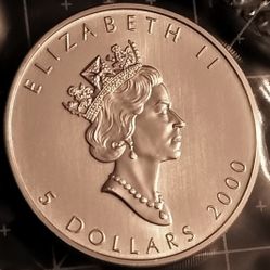 Canadian Maple Leafs 1 Ounce .9999 Silver Coin