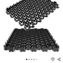 Standartpark Permeable HexPave System - Grass & Gravel Pavers - 100% Recycled PPE Plastic, Handles 27,000 lbs, 1" Depth