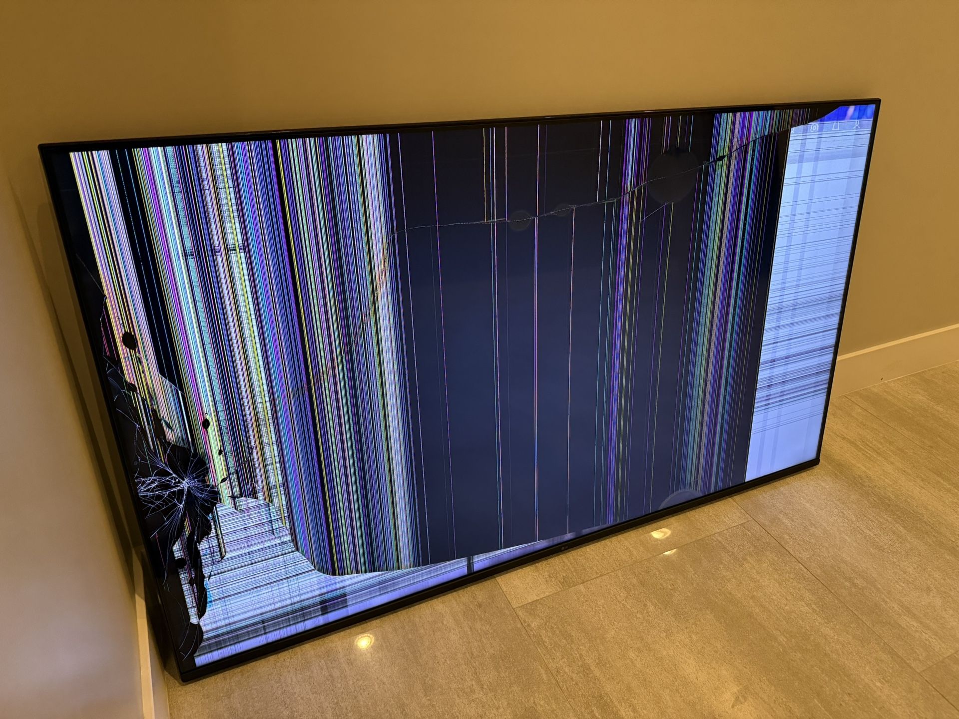 LG 65” Smart 4K TV Broken