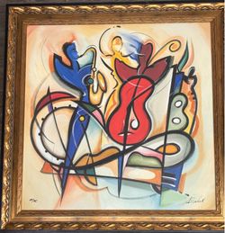Abstract Instruments Painting