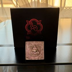 Real Silver Diamond Evil Eye Ring