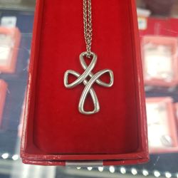 James Avery (Open Eternal Ribbon Cross and chain)