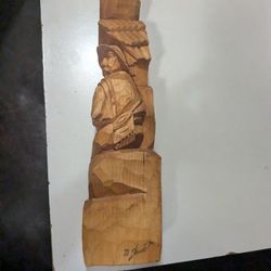 Hand Carved Wooden Statue 
