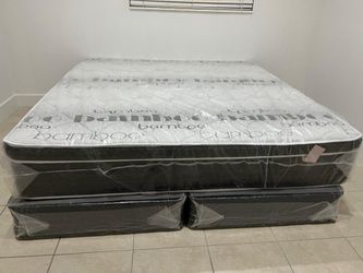 NEW MATTRESS KING SIZE PILLOW TOP WITH BOX SPRING