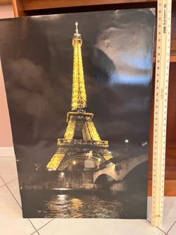 Big poster of Eiffel Tower