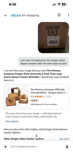 Official Oregon State Beavers Wooden Coaster Set – New