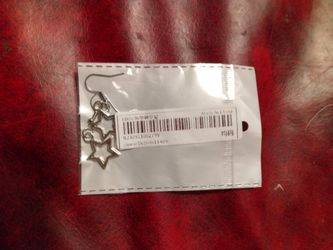 Star Silver Tone Earrings 