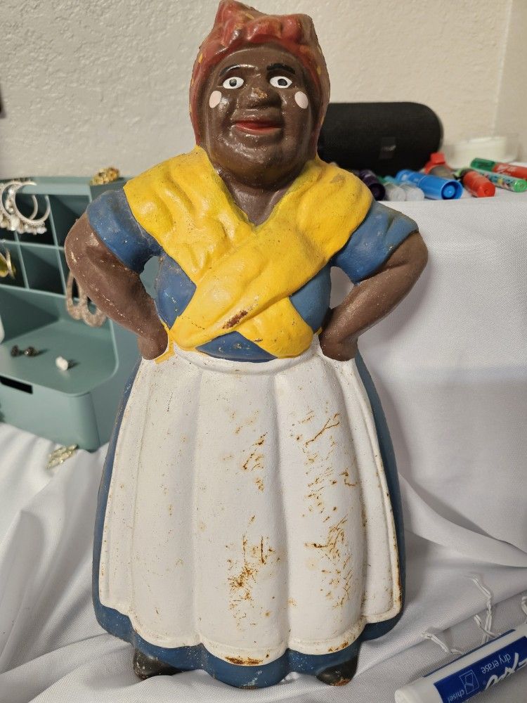 Antique Cast Iron Door Stop - MAMMY! :)