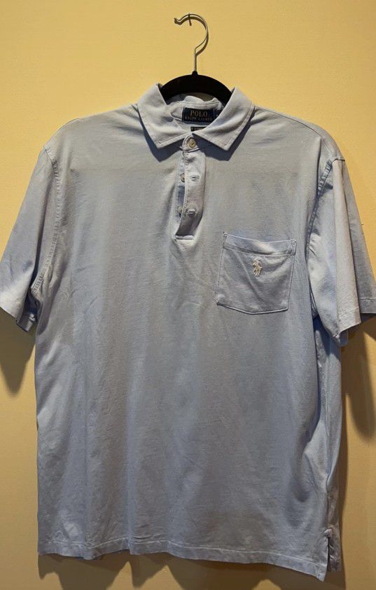 Men's Blue Ralph Lauren Polo Shirt Size Medium 