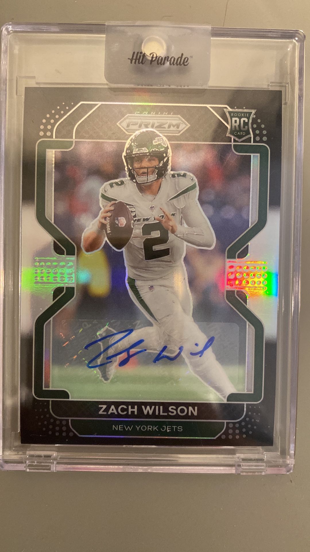 Zack Wilson Rookie Card Prizm Black Silver Rpa