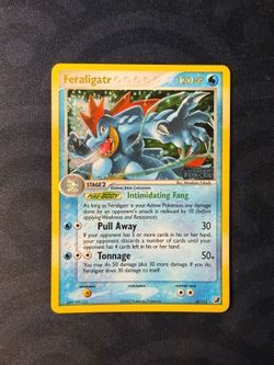 Pokemon Feraligatr 4/115 Unseen Forces Reverse Holo STAMPED LP