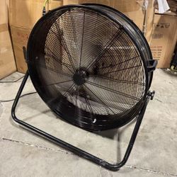 30Inch Industrial Drum Fan,14000CFM Heavy Duty Floor Fan, Powerful 3-Speed Air Circulator with 360° (no wheels