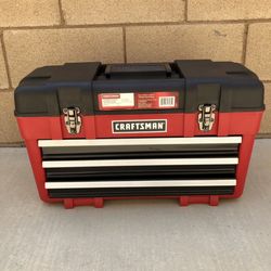 Vintage Craftsman 3 Drawer Hand Carry Tool Chest Box