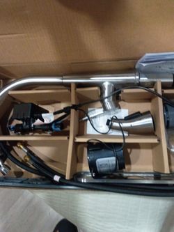 Gooseneck pull down kitchen faucet with TOUCH LESS MOTION
