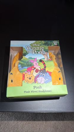 Disney Winnie the Pooh. Wired plush headphones