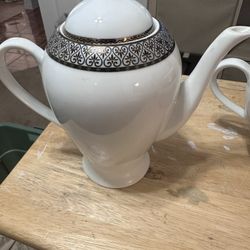 Porcelain Tea Pot And Serving Bowl