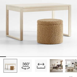 Create and barrel play table with accessories