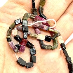 Strand Of Cubed Tourmaline Beads 