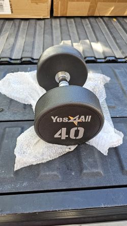 New Yes4All 40lbs Rubber Coated Dumbbell. SINGLE