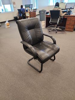 Black ARM chair With METAL base