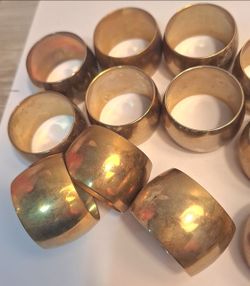 Vintage Brass Napkin Rings (12)