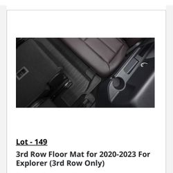Only 3rd Row Mat For Explorer