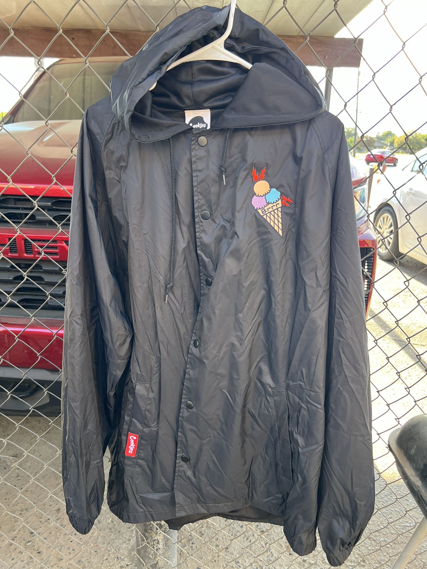 Cookies SF x Gucci Mane 2012 Wizop Jacket XXL Black Snap Hooded Windbreaker