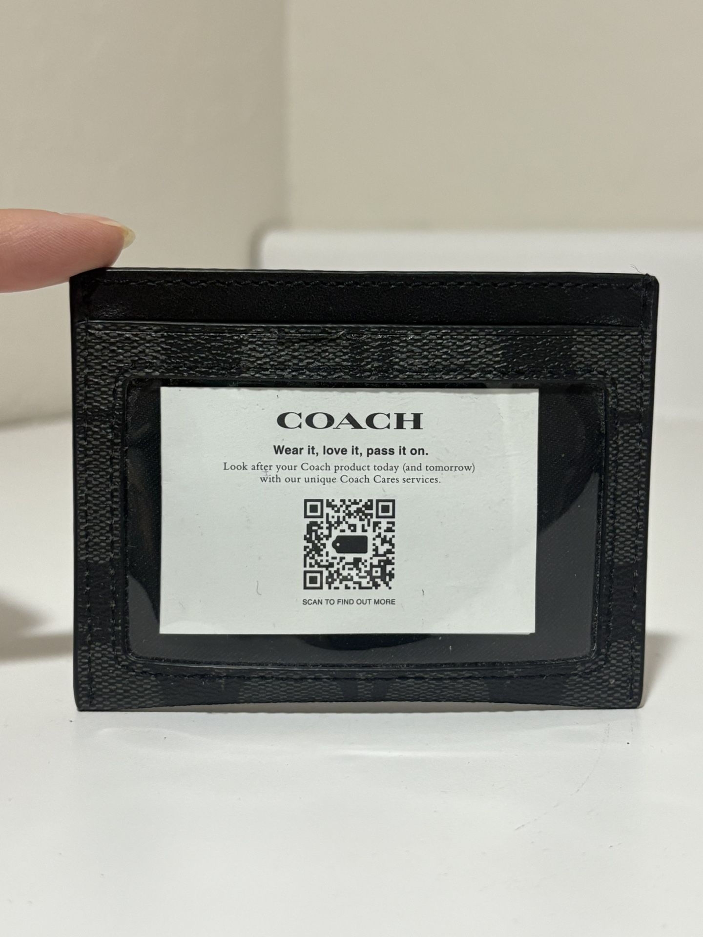 Black Coach Card Holder