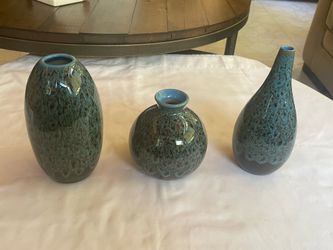 Set of 3 Ceramic Vases