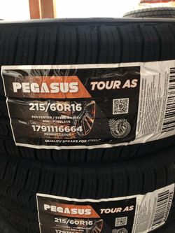 Brand New Tires (4) Pegasus Tour AS (215/60R16) (Set) ($259/Set)