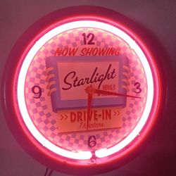 Replica Vintage Neon Wall Clock