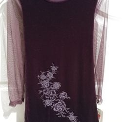 Girl's Velvet Dress Size 14 New