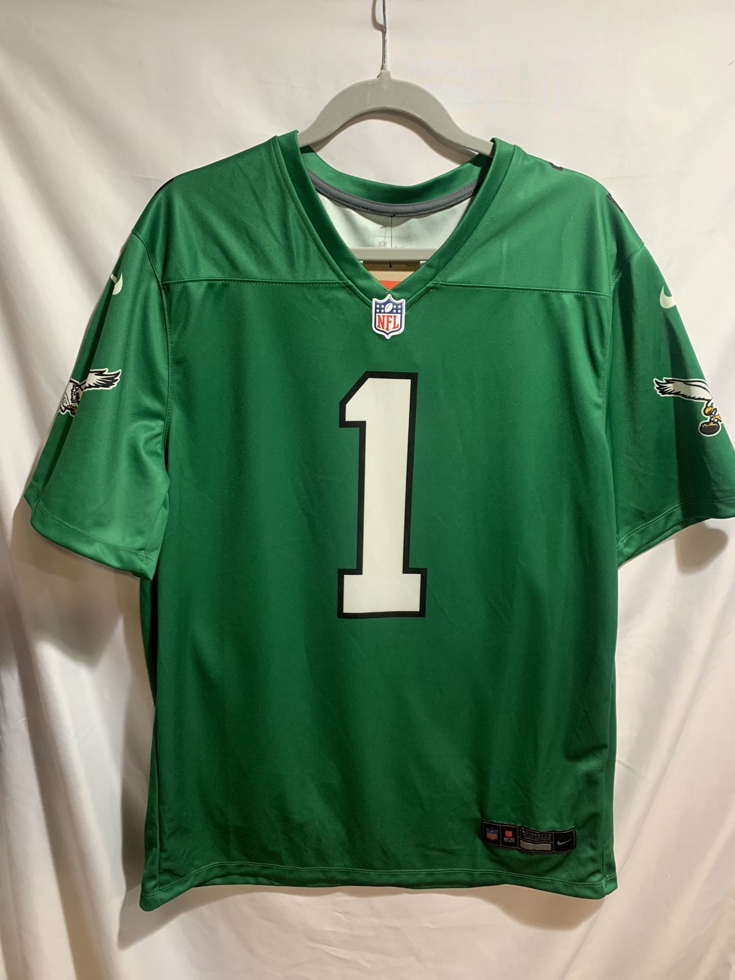 Philadelphia Eagles “1 Hurts” Dri Fit Jersey Men L