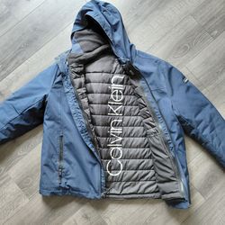 XL CALVIN KLEIN 3 IN 1 JACKET NAVY BLUE