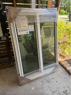 (2) Jeld-Wen Premium Aluminum Horizontal Slider Windows 36"Wx50"H