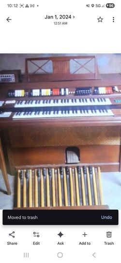 Vintage Organ With Bench, See 2nd pic