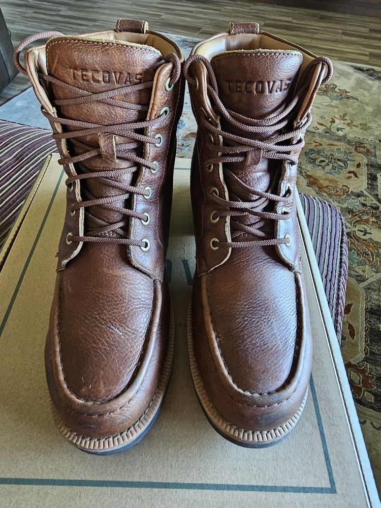 Tecovas Men's Rugged Moc Toe Lace-up Work Boots