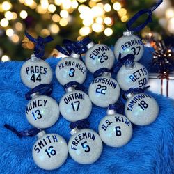 Ornaments, Dodgers, LA Dodgers, Custom ornaments