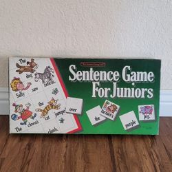 Sentance Game For Juniors ( Price Firm)