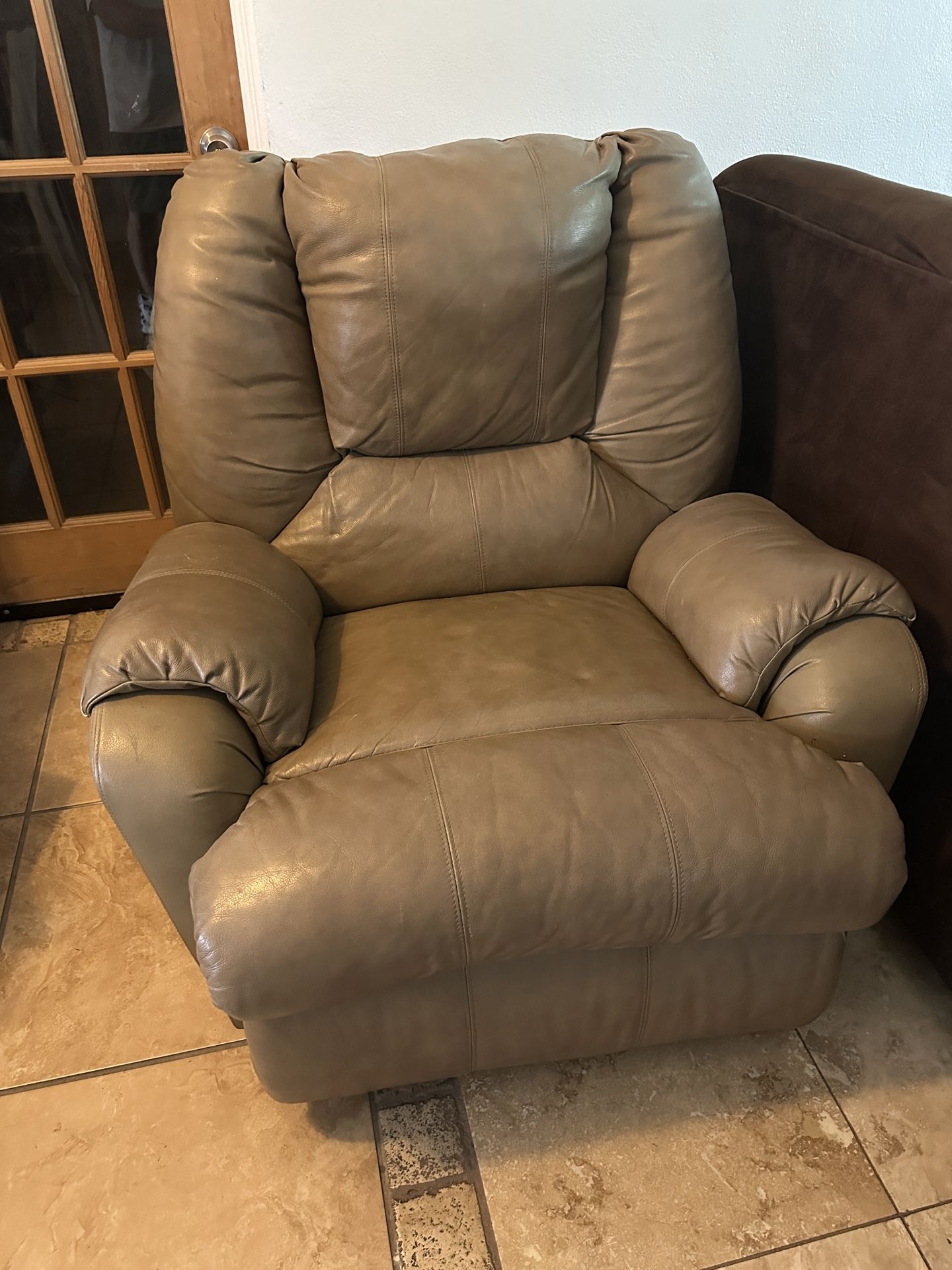 RECLINER, Manual, Leather