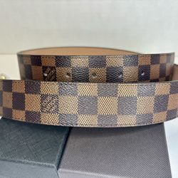 Brown Belt With Gold Buckle