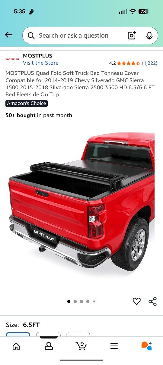 Chevy/GMC Quad Fold Soft Truck Bed Tonneau Cover