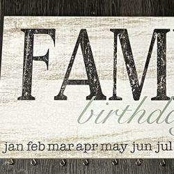 FAMILY Birthdays Decorative Sign