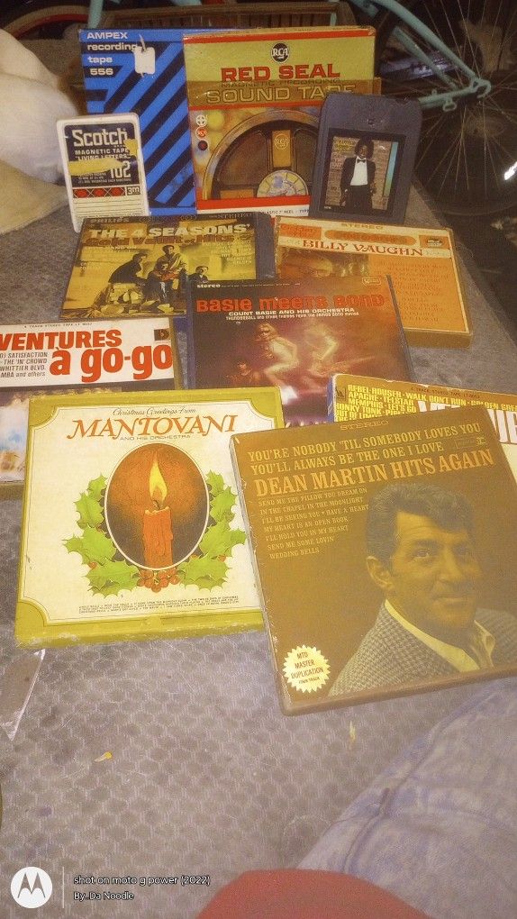 7 Vintage Reel To Tape Music. 2blank Reels  1 Michael Jackson 8 Track And 1mini Recording Reel 