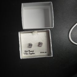 Sapphire White Earrings 