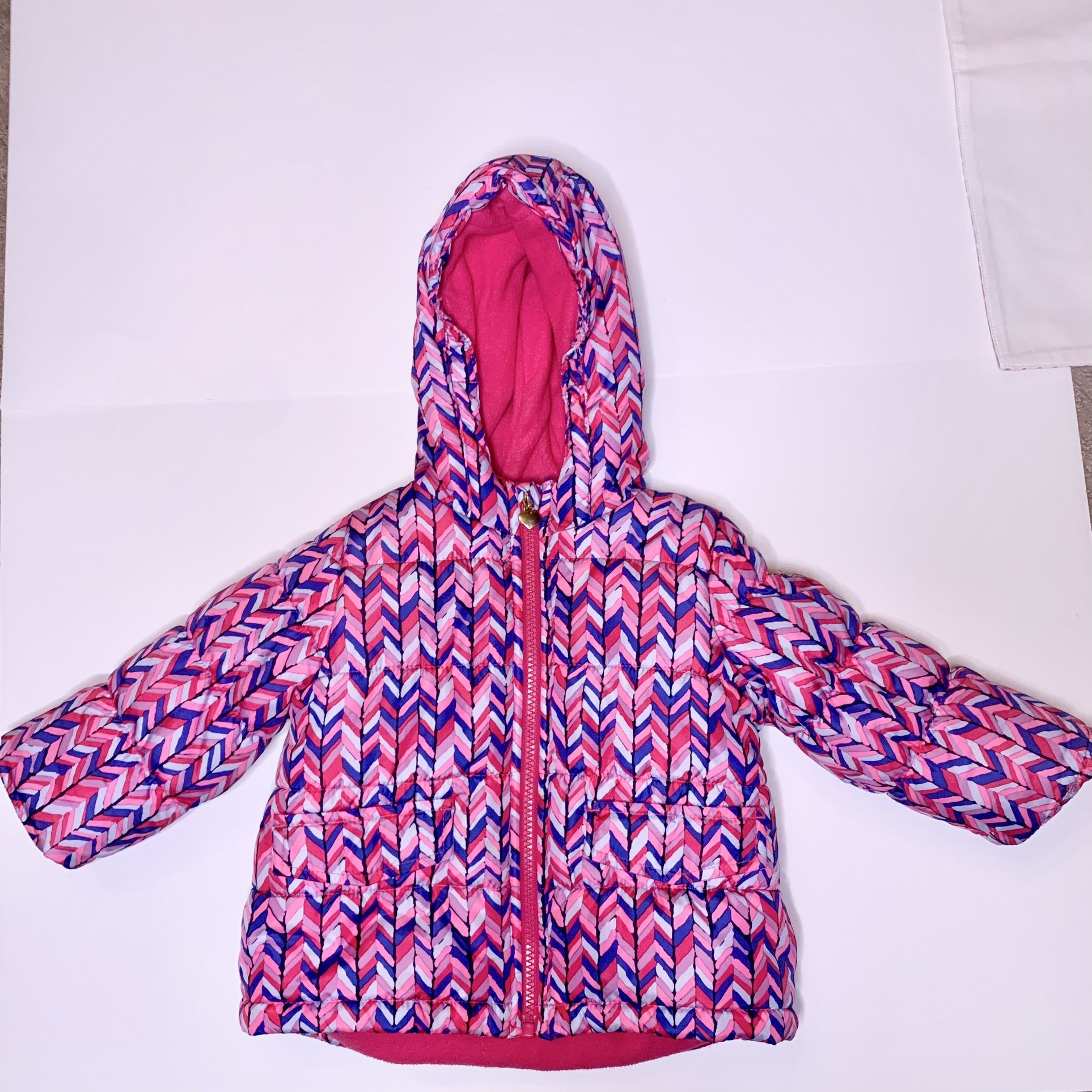 Oshkosh Baby Winter Jacket Pink Chevron 18 Months